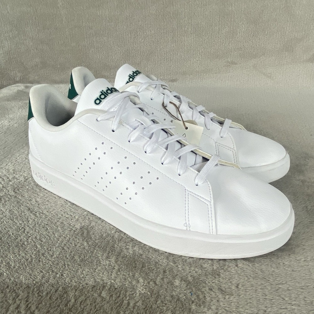 Adidas Advantage 2.0 Mens Court Shoes Size 11 White Leather Cloudfoam Court NEW